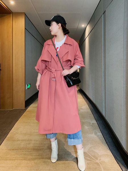 women's trench coats autumn and winter large plus size women british style fashion temperament button-long coat loose thin, Tan;black
women's trench coats autumn and winter large plus size women british style fashion temperament button-long coat loose thin, Tan;black
