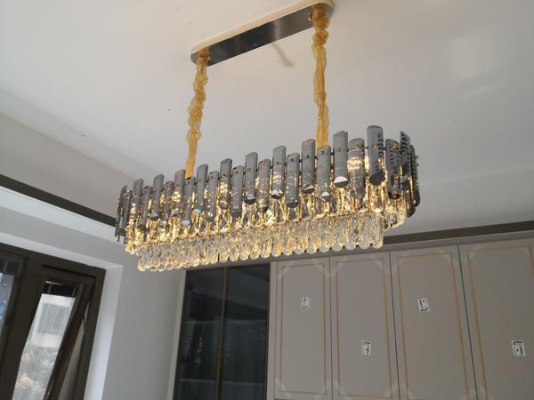 chandeliers modern luxury dining room e14 led pendant lamp k9 gray clear crystal hanging gold metal suspension fixtures
chandeliers modern luxury dining room e14 led pendant lamp k9 gray clear crystal hanging gold metal suspension fixtures