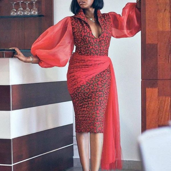 women bodycon print dress long transparent sleeve patchwork party classy slim vestidos african plus size female fashion new, Black;gray
women bodycon print dress long transparent sleeve patchwork party classy slim vestidos african plus size female fashion new, Black;gray