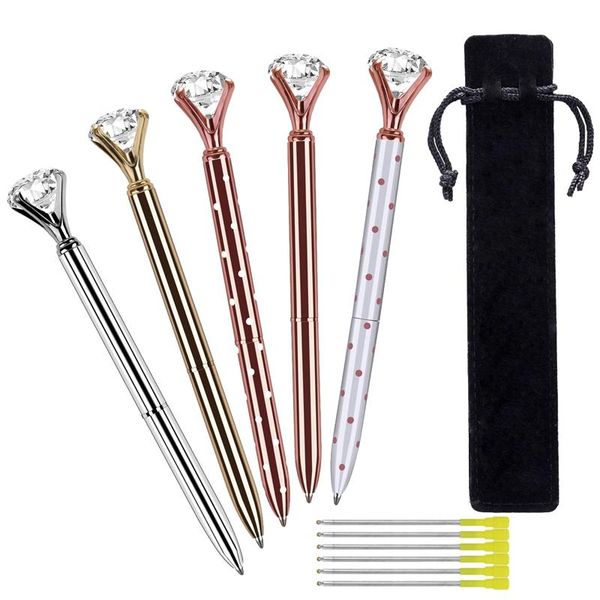 ballpoint pens 5 pcs big crystal diamond pen,metal pen office supplies,with refills, 1 black velvet bag,, Blue;orange
ballpoint pens 5 pcs big crystal diamond pen,metal pen office supplies,with refills, 1 black velvet bag,, Blue;orange
