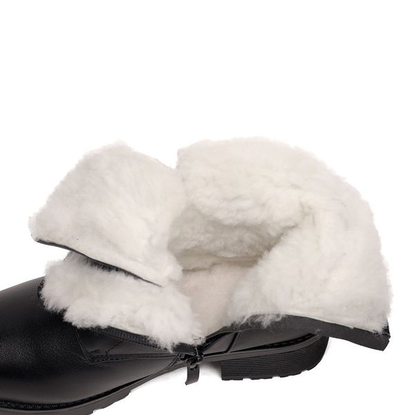 asumer genuine leather round toe zip ladies keep warm sheep winter boots, Black
asumer genuine leather round toe zip ladies keep warm sheep winter boots, Black