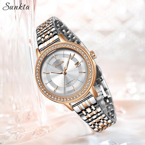 wristwatches sunkta woman watches rose gold watch women quartz waterproof bracelet wristwatch ladies girls clock, Slivery;brown
wristwatches sunkta woman watches rose gold watch women quartz waterproof bracelet wristwatch ladies girls clock, Slivery;brown