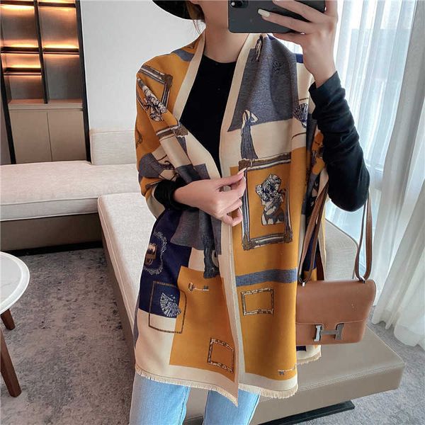 imitation cashmere scarf female 2021 korean version fashion double-sided early autumn decoration thickened warm student scarf shawl, Blue;gray
imitation cashmere scarf female 2021 korean version fashion double-sided early autumn decoration thickened warm student scarf shawl, Blue;gray