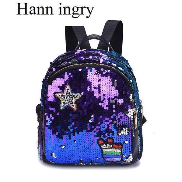 backpack hann ingry men & women street hip holographic laser sequins unique design shoulder school backpacks h226d
backpack hann ingry men & women street hip holographic laser sequins unique design shoulder school backpacks h226d