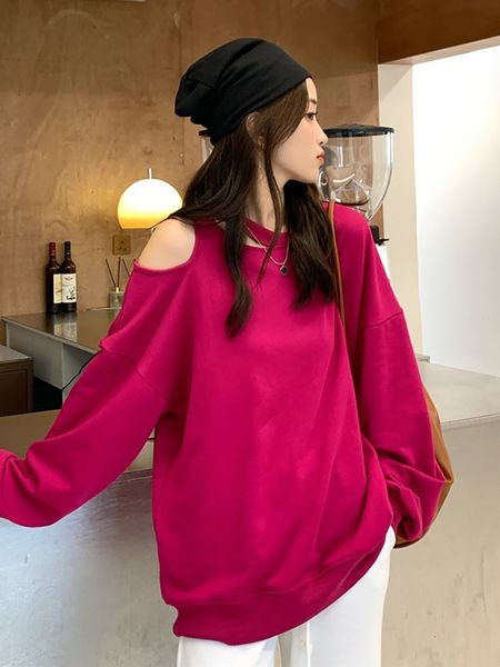 women's jackets female sweatshirt autumn care off the shoulder loose design sense long female superior manga qfuf, Black;brown
women's jackets female sweatshirt autumn care off the shoulder loose design sense long female superior manga qfuf, Black;brown