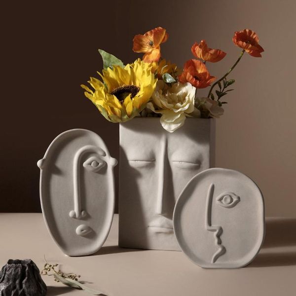 nordic creative ceramic vase art face flower vases decoratives living room office home decoration accessories
nordic creative ceramic vase art face flower vases decoratives living room office home decoration accessories