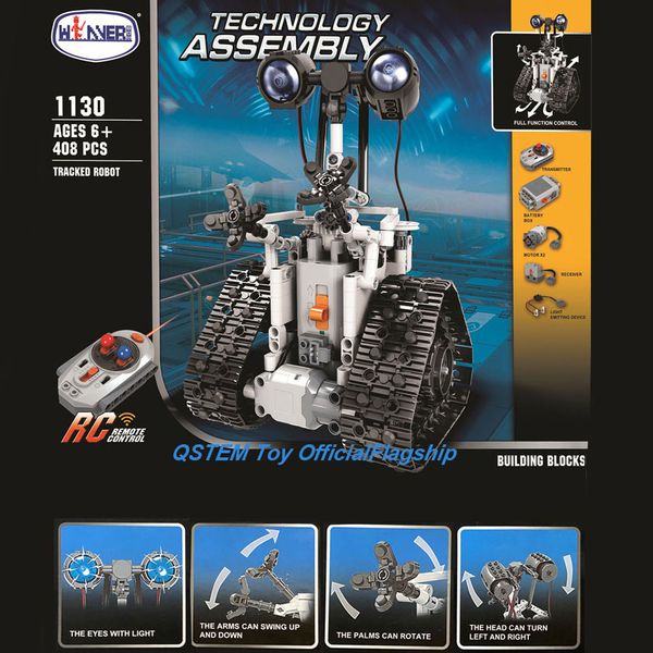 408+ PCS RC Robot Building Blocks Mobile Robot Technical Remote Control Motor Bricks Technical Robot Light Toys Children
408+ PCS RC Robot Building Blocks Mobile Robot Technical Remote Control Motor Bricks Technical Robot Light Toys Children