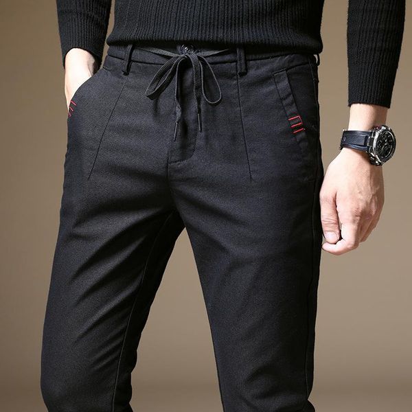 men's pants 2021 spring men dress business trousers office casual social classic pantalones hombre, Black
men's pants 2021 spring men dress business trousers office casual social classic pantalones hombre, Black