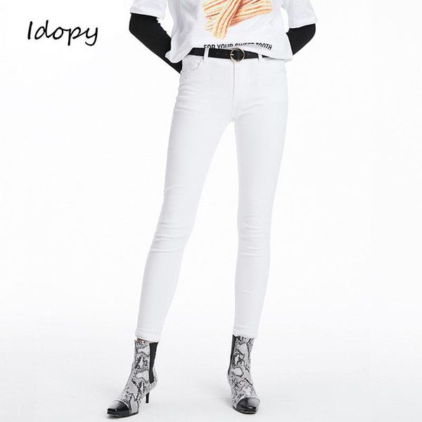 idopy fashion womens strech white jeans korean style skinny pencil pants casual denim trousers for female women's, Blue
idopy fashion womens strech white jeans korean style skinny pencil pants casual denim trousers for female women's, Blue