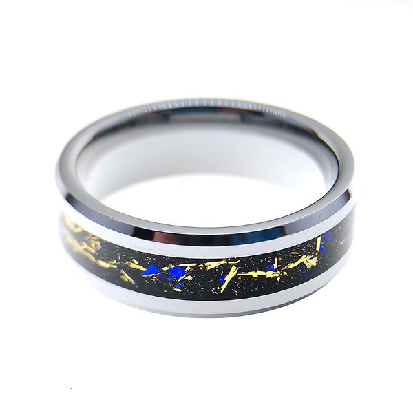 ring jewelry fashion ins japan and south korea gold men's tungsten steel sequin inlay, Silver
ring jewelry fashion ins japan and south korea gold men's tungsten steel sequin inlay, Silver