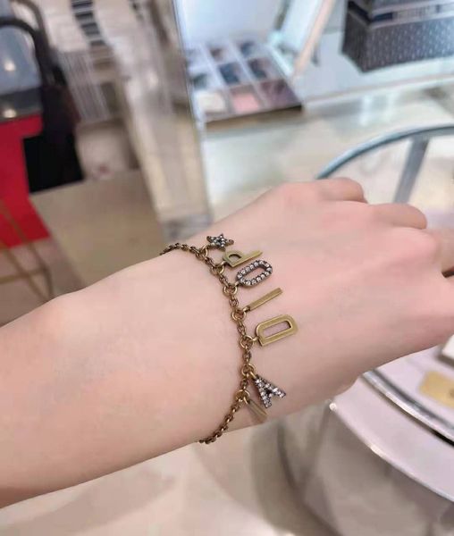 design jewelry made old letter zircon five pointed star hand decoration celebrity small fashion bracelet, Golden;silver
design jewelry made old letter zircon five pointed star hand decoration celebrity small fashion bracelet, Golden;silver