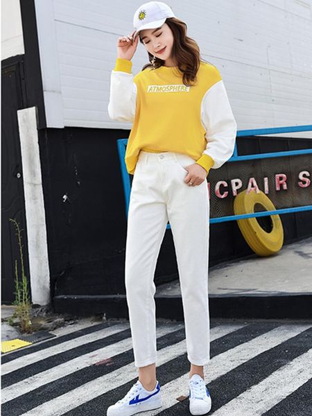 women's jeans fashion ripped woman high waist boyfriend for women plus size blue black white denim mom pants trousers 338-2
women's jeans fashion ripped woman high waist boyfriend for women plus size blue black white denim mom pants trousers 338-2