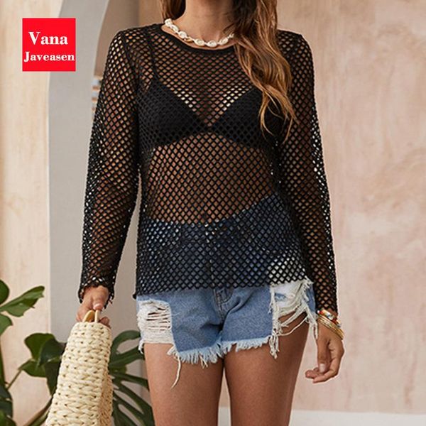 women's t-shirt see-through t-shirts womens mesh long sleeve t- hollow out sun proof beachwear pullover black tee-shirts femal, White
women's t-shirt see-through t-shirts womens mesh long sleeve t- hollow out sun proof beachwear pullover black tee-shirts femal, White