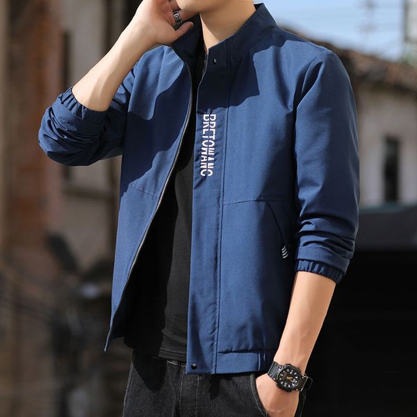 et men's korean fashion thin brand spring and autumn stand collar loose work coat, Black;brown
et men's korean fashion thin brand spring and autumn stand collar loose work coat, Black;brown