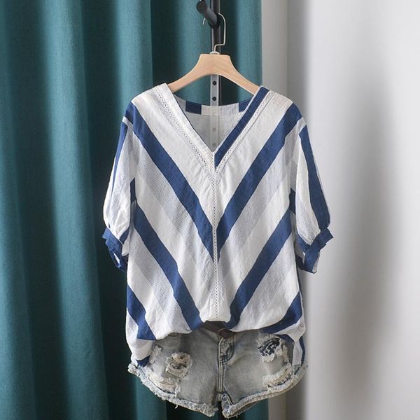 women's blouses & shirts lamtrip unique brief striped v-neck short sleeve shirt retro blouse summer 2021, White
women's blouses & shirts lamtrip unique brief striped v-neck short sleeve shirt retro blouse summer 2021, White