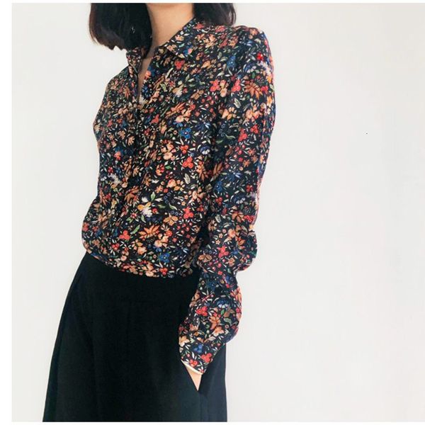 suit 100% silk women vintage flora blouse ladies long sleeve turn-down collar shirt female soft shirts and, White;black
suit 100% silk women vintage flora blouse ladies long sleeve turn-down collar shirt female soft shirts and, White;black