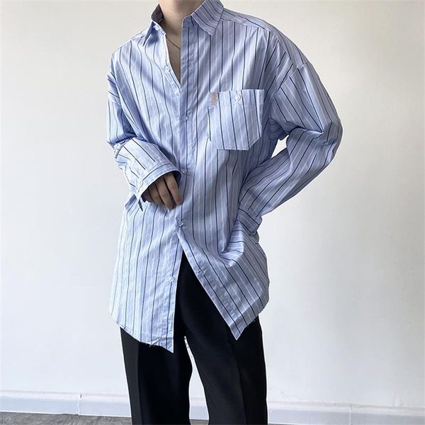 men's casual shirts long-sleeve shirt spring and autumn neutral cold wind stripe korean youth fashion loose large, White;black
men's casual shirts long-sleeve shirt spring and autumn neutral cold wind stripe korean youth fashion loose large, White;black