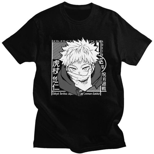 men's t-shirts jujutsu kaisen yuji itadori t shirts short sleeves cotton tshirt handsome t-shirt casual otaku manga anime tee clothing, White;black
men's t-shirts jujutsu kaisen yuji itadori t shirts short sleeves cotton tshirt handsome t-shirt casual otaku manga anime tee clothing, White;black