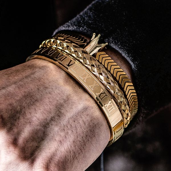 3pcs/set crown handmade men hematite bracelet roman numeral hemp rope bule open stainless steel bangles luxury jewelrybracelets, Golden;silver
3pcs/set crown handmade men hematite bracelet roman numeral hemp rope bule open stainless steel bangles luxury jewelrybracelets, Golden;silver