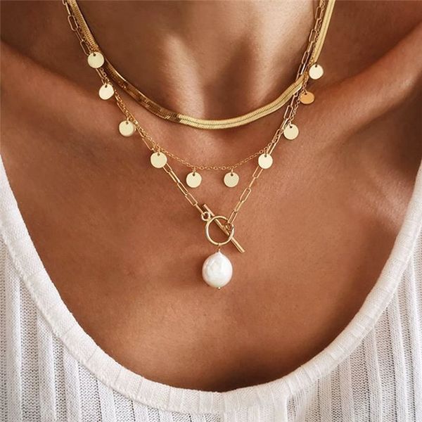 bohemian multilayer blade chain coin pendant necklace for women fashion imitation pearl necklaces, Silver
bohemian multilayer blade chain coin pendant necklace for women fashion imitation pearl necklaces, Silver