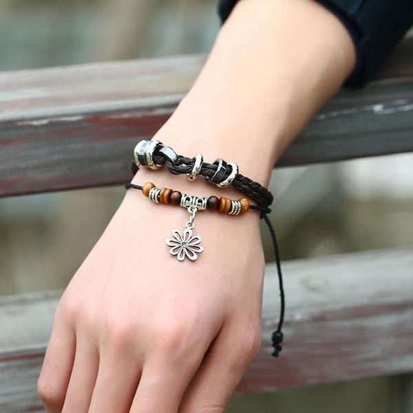 charm bracelets fashion adjustable spiritual bead cotton cordon leather wrap bracelet flower extendable wristband jewelry gift, Golden;silver
charm bracelets fashion adjustable spiritual bead cotton cordon leather wrap bracelet flower extendable wristband jewelry gift, Golden;silver