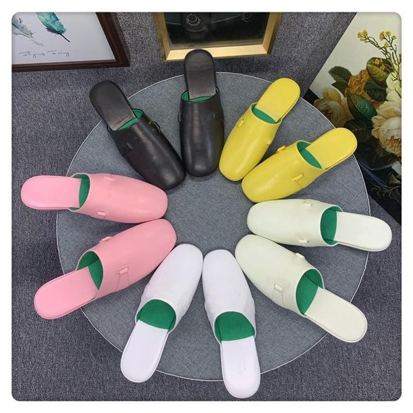 slippers metal decro genuine leather women flat casual shoes slides for slipper zapatos de mujer, Black
slippers metal decro genuine leather women flat casual shoes slides for slipper zapatos de mujer, Black