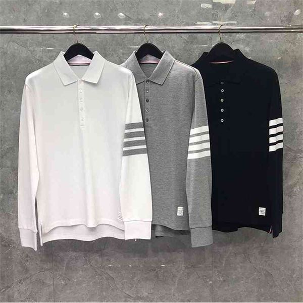 t shirt Fashion TB THOM Brand Shirts Men Casual Loose Striped Cotton Solid Spring Autumn Long Sleeve Polo Clothing, White;black
t shirt Fashion TB THOM Brand Shirts Men Casual Loose Striped Cotton Solid Spring Autumn Long Sleeve Polo Clothing, White;black
