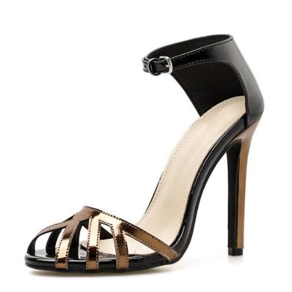 women sandals fashion thin high heels shoes round toe pu 11cm buckle strap cutout sandal for size 35-42, Black
women sandals fashion thin high heels shoes round toe pu 11cm buckle strap cutout sandal for size 35-42, Black