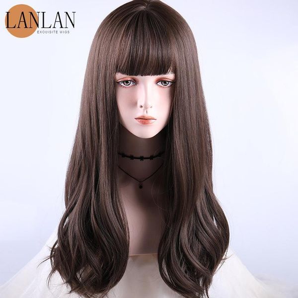 synthetic brown hair long wavy wigs with bangs for women anime cosplay heat-resistant wig1, Black
synthetic brown hair long wavy wigs with bangs for women anime cosplay heat-resistant wig1, Black