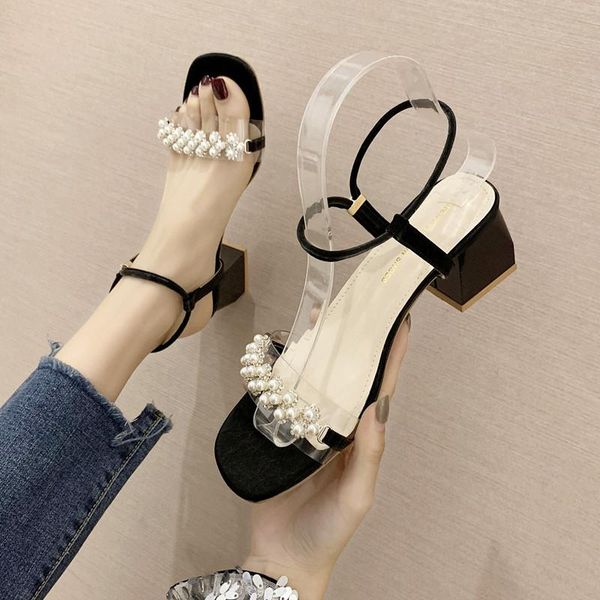 dress shoes block heels 2021 sandals comfort for women buckle strap chunky fashion pearl clear girls summer high gladiator, Black 
dress shoes block heels 2021 sandals comfort for women buckle strap chunky fashion pearl clear girls summer high gladiator, Black