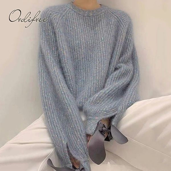autumn women knitted pullover cute girls blue sweater jumpers 210415, White;black
autumn women knitted pullover cute girls blue sweater jumpers 210415, White;black