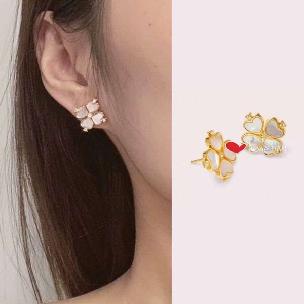 ks light luxury peach heart clover with zircon natural colorful shell earrings, Black
ks light luxury peach heart clover with zircon natural colorful shell earrings, Black