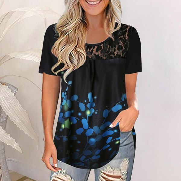 women's t-shirt women fashion lace printing splicing o-neck short sleeve summer casual ladies tee manga corta, White
women's t-shirt women fashion lace printing splicing o-neck short sleeve summer casual ladies tee manga corta, White