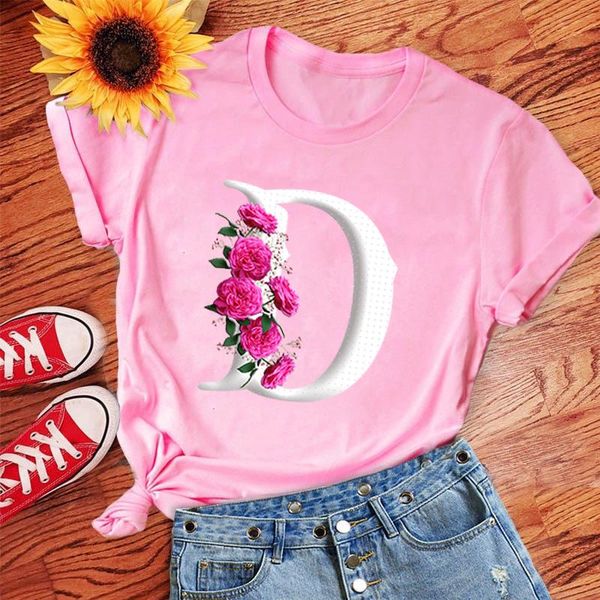 women's t-shirt woman tshirts 2rose letter combination print graphic flower font a b short sleeve clothes gothic, White
women's t-shirt woman tshirts 2rose letter combination print graphic flower font a b short sleeve clothes gothic, White