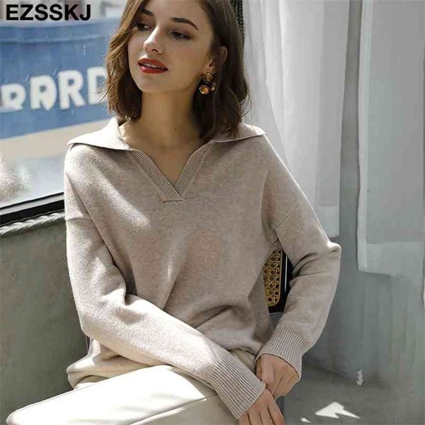 autumn winter polo collar oversize thick sweater pullovers women loose cashmere sweater pullover female long sleeve 210917, White;black
autumn winter polo collar oversize thick sweater pullovers women loose cashmere sweater pullover female long sleeve 210917, White;black