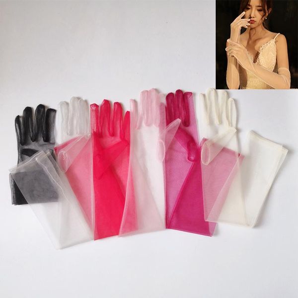 6pairs full fingers 55cm long diy tulle plain face bride wedding dress gloves transparent black white wine red bridal
6pairs full fingers 55cm long diy tulle plain face bride wedding dress gloves transparent black white wine red bridal