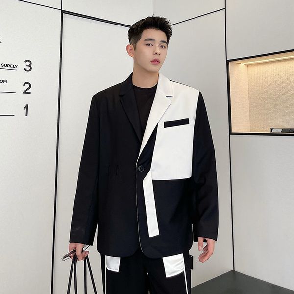 Light Luxury Design Men's Suit Jacket 2021 Autumn Korean Personalized Color Block Patchwork Oversized Blazer Blet 9Y9230, White;black
Light Luxury Design Men's Suit Jacket 2021 Autumn Korean Personalized Color Block Patchwork Oversized Blazer Blet 9Y9230, White;black