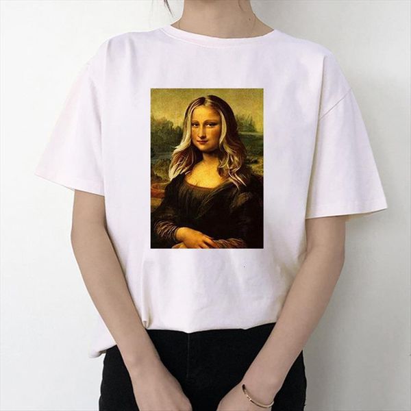 harajuku aesthetic mona lisa spoof womens personality oil painting vintage 90s korean clothes, White
harajuku aesthetic mona lisa spoof womens personality oil painting vintage 90s korean clothes, White