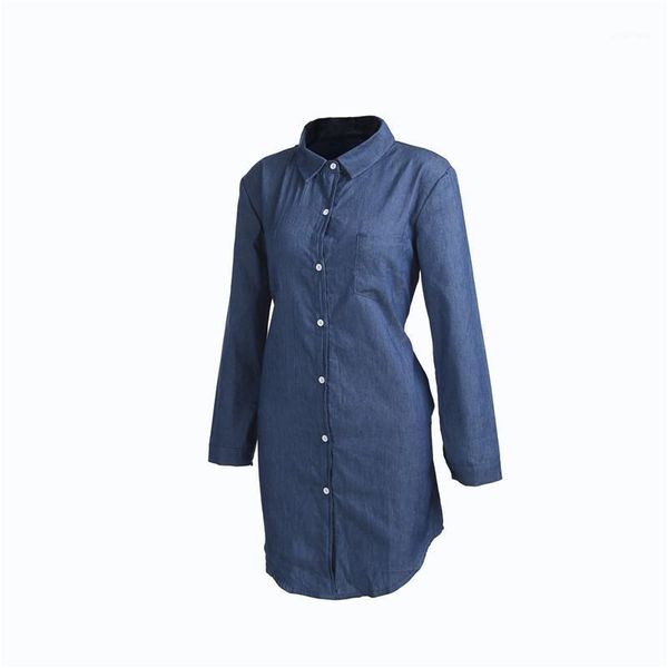 women denim jeans dress button summer long sleeve casual mini shirt dresses, Black;gray
women denim jeans dress button summer long sleeve casual mini shirt dresses, Black;gray