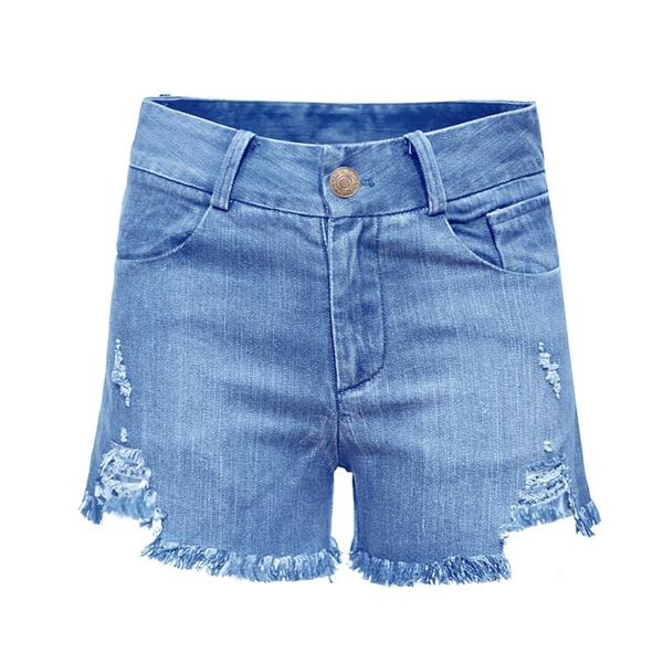 european style summer wind woman blue high waist denim shorts worn loose burr women's, White;black
european style summer wind woman blue high waist denim shorts worn loose burr women's, White;black