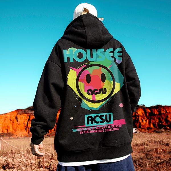 men's hoodies & sweatshirts men smile housee print pullovers hip hop streetwear hooded sweatshirt harajuku oversize homme clothes who, Black
men's hoodies & sweatshirts men smile housee print pullovers hip hop streetwear hooded sweatshirt harajuku oversize homme clothes who, Black