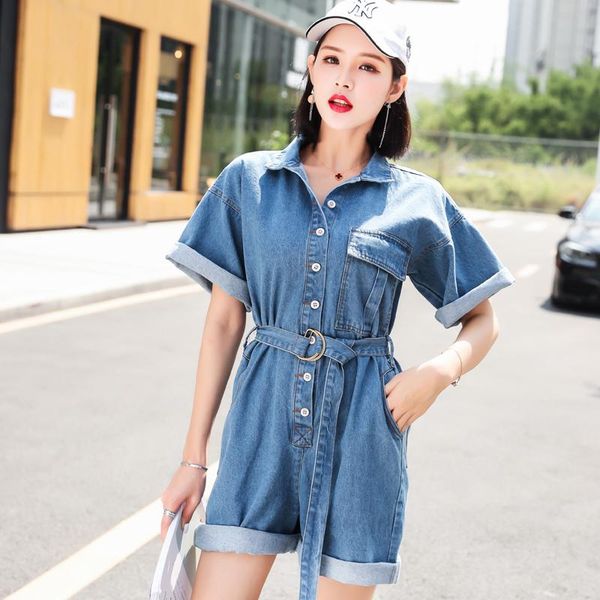 women's jumpsuits & rompers cargo pocket belt short sleeve jeans jumpsuit for women summer denim playsuits loose wide leg romper overal, Black;white
women's jumpsuits & rompers cargo pocket belt short sleeve jeans jumpsuit for women summer denim playsuits loose wide leg romper overal, Black;white