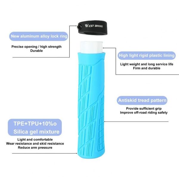 bike handlebars &components 1 set useful comfortable bicycle handlebar grip bilateral locking handle cover ergonomic design accessories
bike handlebars &components 1 set useful comfortable bicycle handlebar grip bilateral locking handle cover ergonomic design accessories