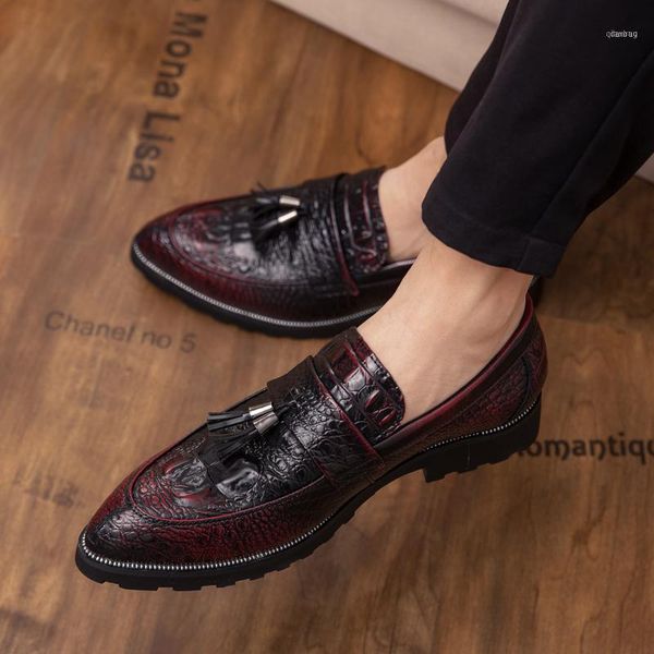 dress shoes crocodile grain tassel slip on formal men shoe wedding for groom zapatos de hombre para boda11, Black
dress shoes crocodile grain tassel slip on formal men shoe wedding for groom zapatos de hombre para boda11, Black