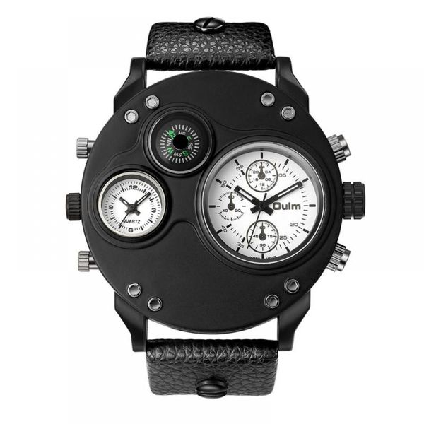 wristwatches oulm 2021 unique sport watches for men casual pu leather military watch male decorative compass quartz clock man, Slivery;brown
wristwatches oulm 2021 unique sport watches for men casual pu leather military watch male decorative compass quartz clock man, Slivery;brown