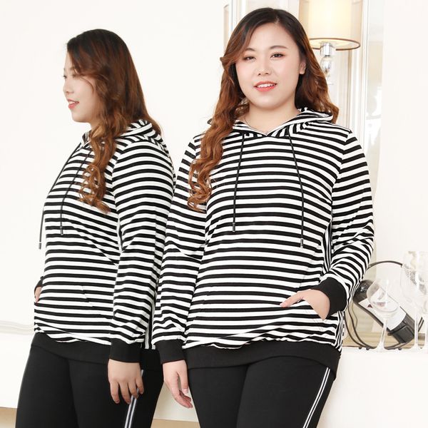 hoodie plus size 10xl 8xl 6xl female spring long sleeves striped black sweatershirts with hood women's hoodies
hoodie plus size 10xl 8xl 6xl female spring long sleeves striped black sweatershirts with hood women's hoodies
