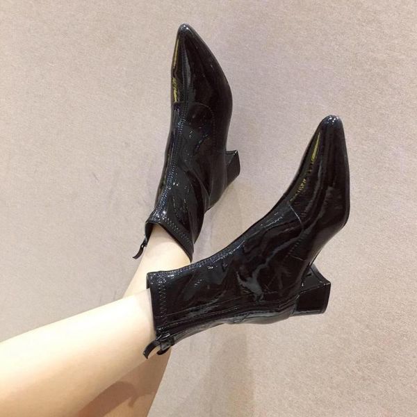 boots bootee woman 2021 autumn pointe shoes leather booties winter women chunky heel luxury designer zipper pointy med ladies, Black
boots bootee woman 2021 autumn pointe shoes leather booties winter women chunky heel luxury designer zipper pointy med ladies, Black