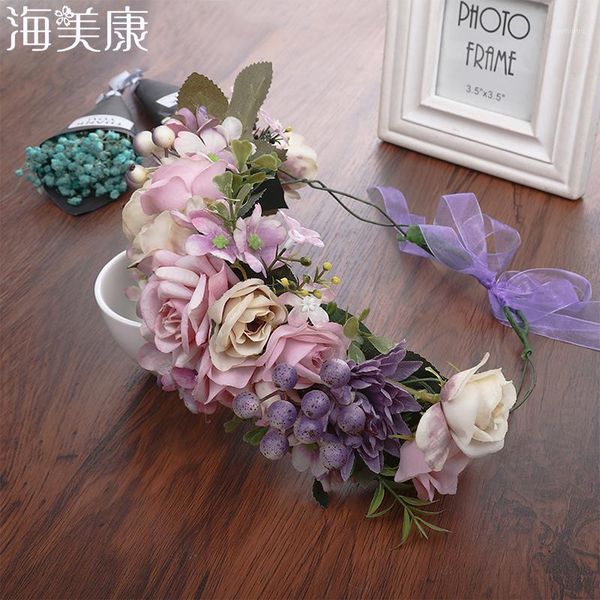 haimeikang lady girl sweet princess headband floral crown flower wedding party hair wreath boho bridal headdress1
haimeikang lady girl sweet princess headband floral crown flower wedding party hair wreath boho bridal headdress1