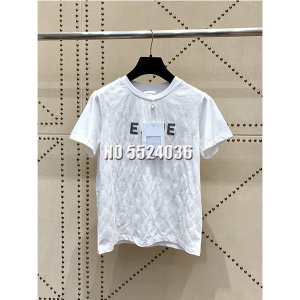 women's t-shirt soild plaid cotton 2021 summer casual round neck short-sleeved, White
women's t-shirt soild plaid cotton 2021 summer casual round neck short-sleeved, White