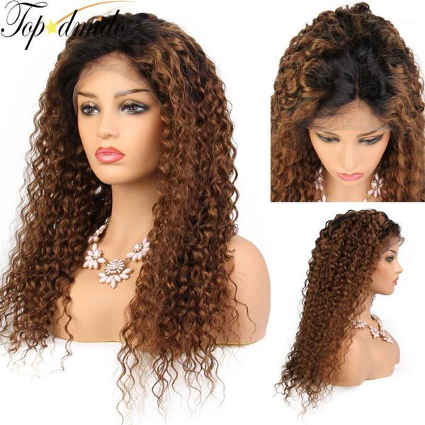 dmido dark roots brown curly brazilian hair 13x6 lace front wigs pre plucked remy human wig 150%1, Black;brown
dmido dark roots brown curly brazilian hair 13x6 lace front wigs pre plucked remy human wig 150%1, Black;brown